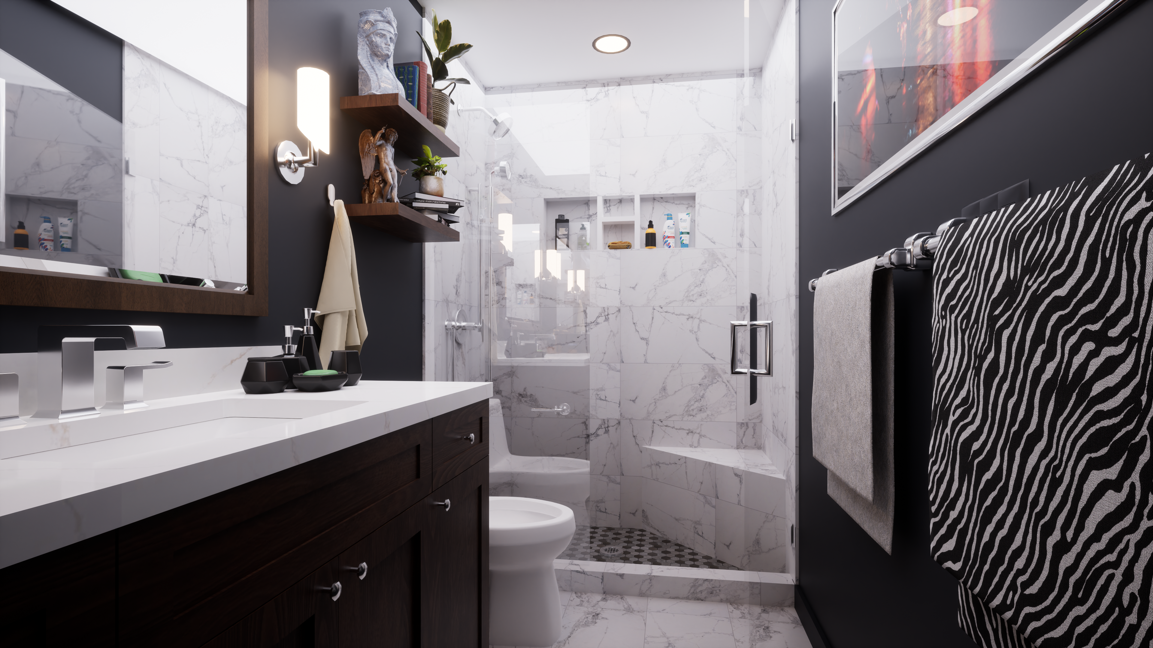 3d design for Bathroom Design (2V) - San Leandro